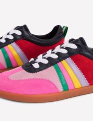 Boden Erin Retro Tennis Trainers - Multicolour