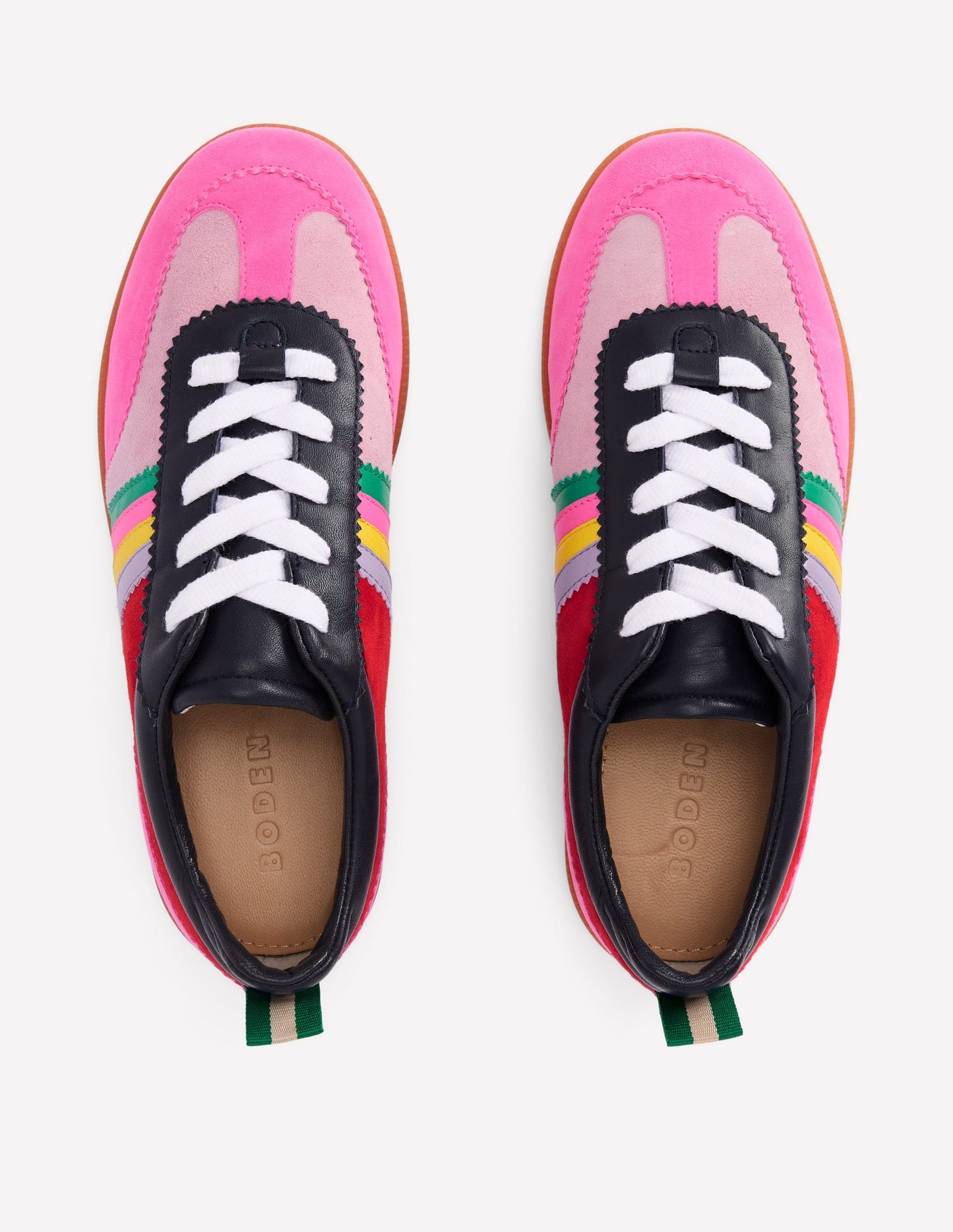 Boden Erin Retro Tennis Trainers - Multicolour