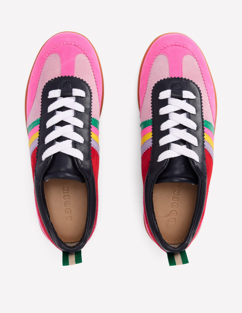 Boden Erin Retro Tennis Trainers - Multicolour