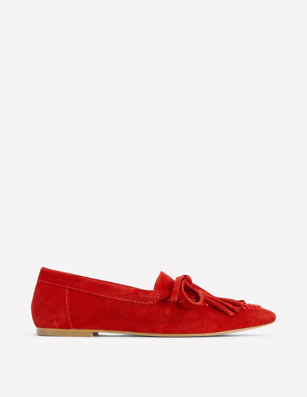 Boden Soft Tassel Deck Shoes - Post Box Red