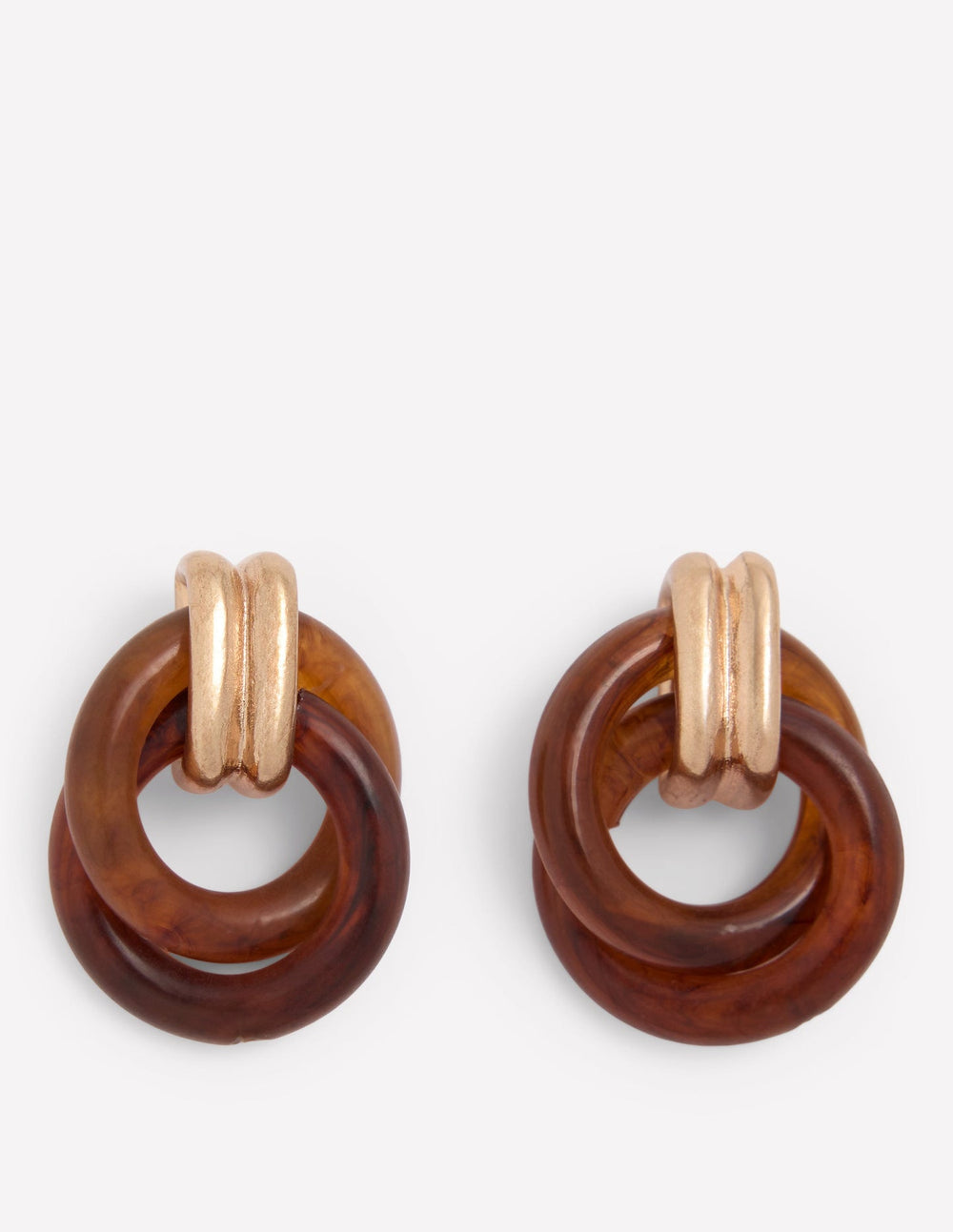 Boden Double Twist Earrings - Brown Tort