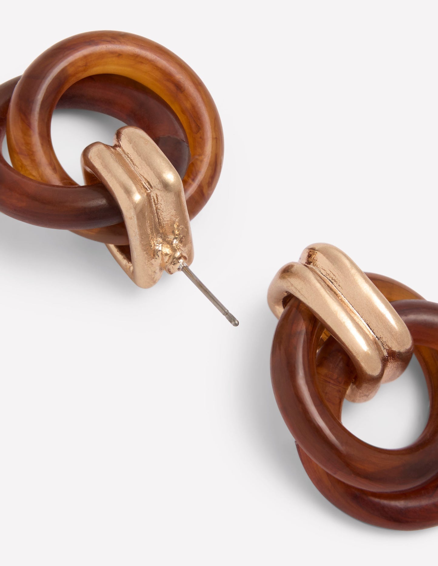 Boden Double Twist Earrings - Brown Tort