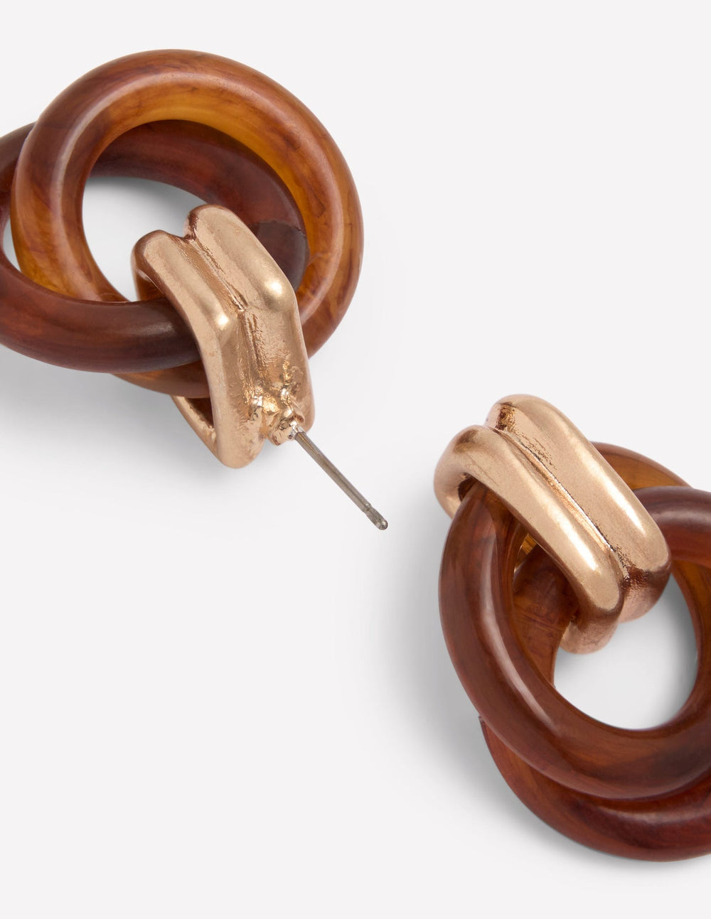 Boden Double Twist Earrings - Brown Tort