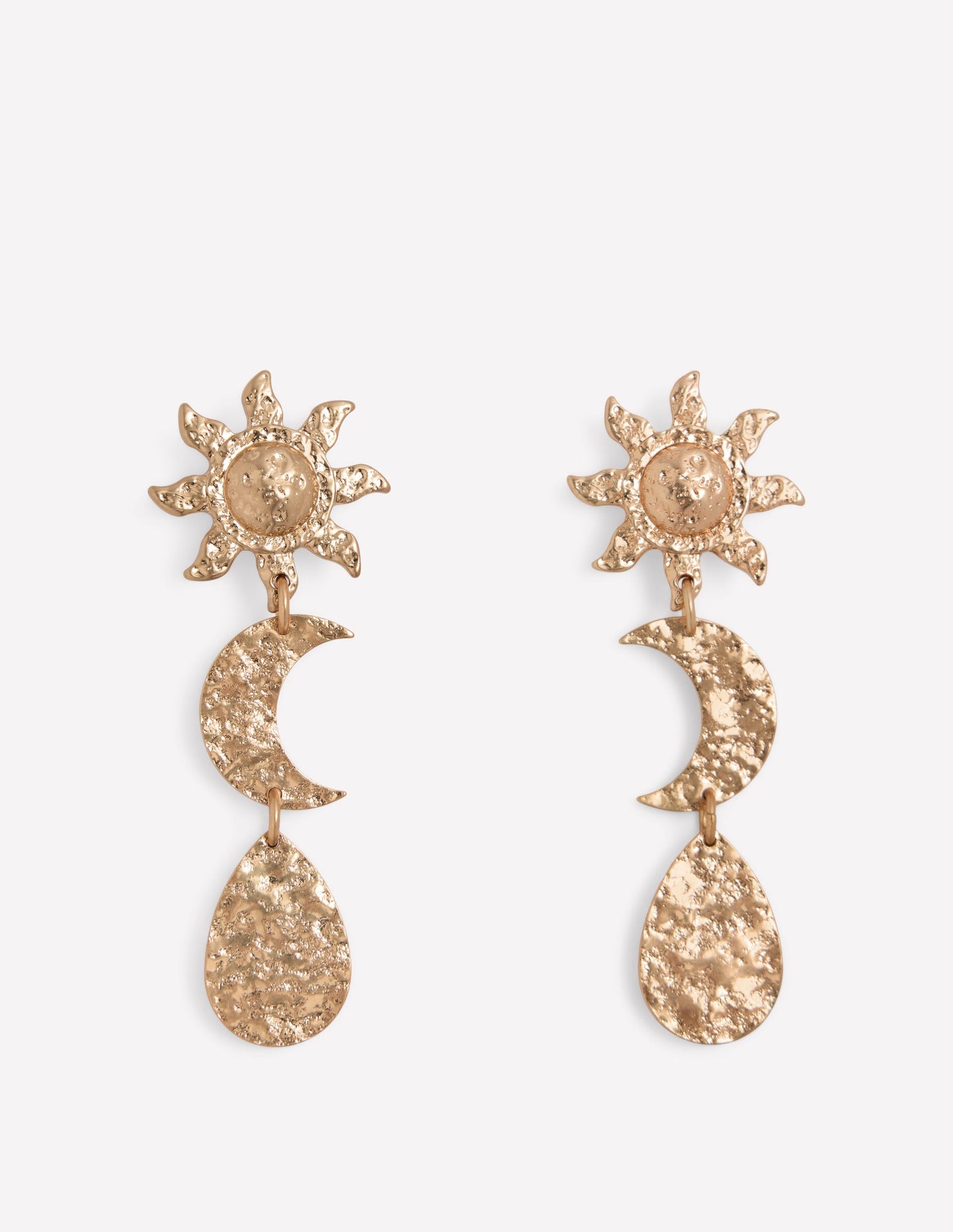Boden Hammered Motif Earrings - Gold