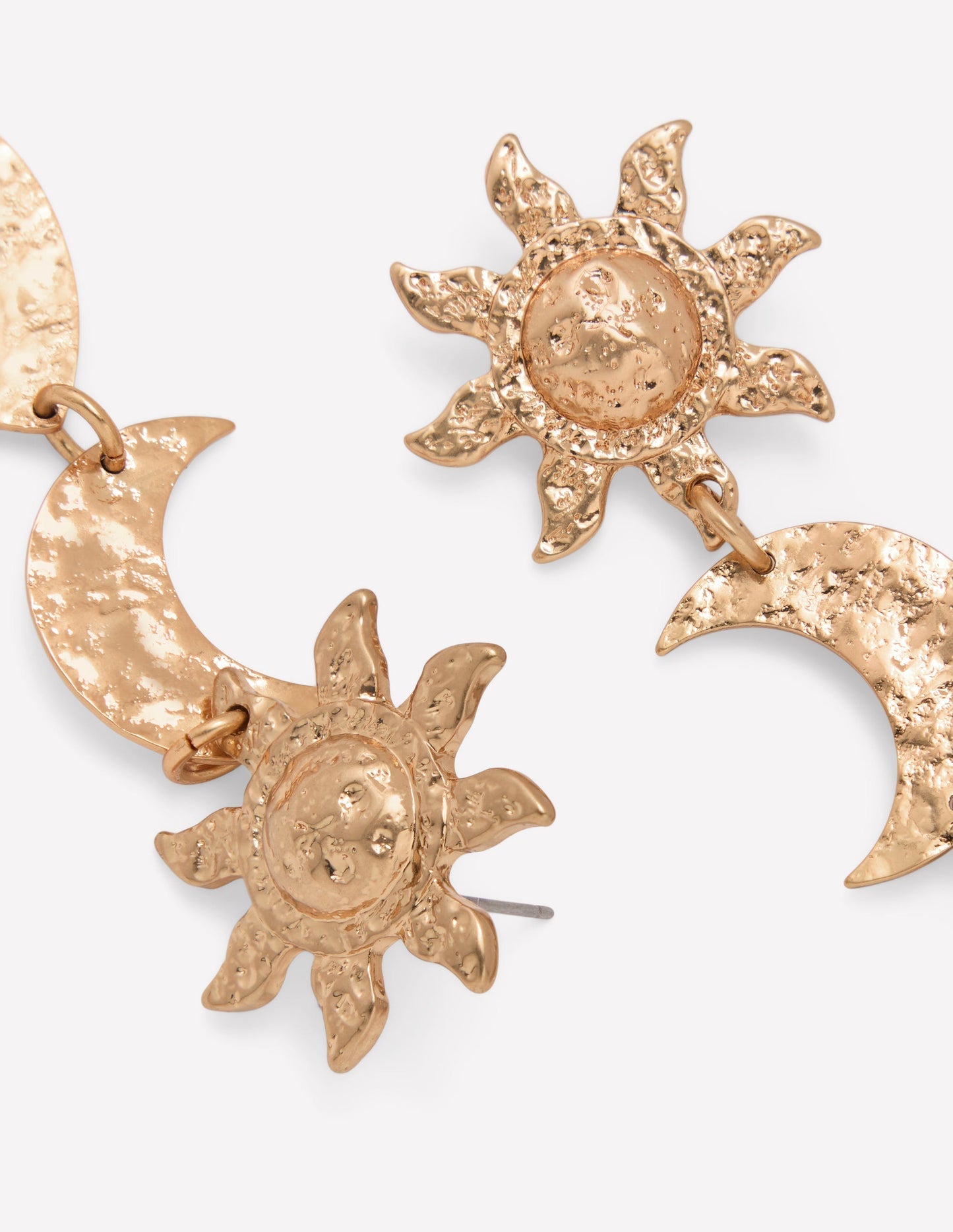 Boden Hammered Motif Earrings - Gold