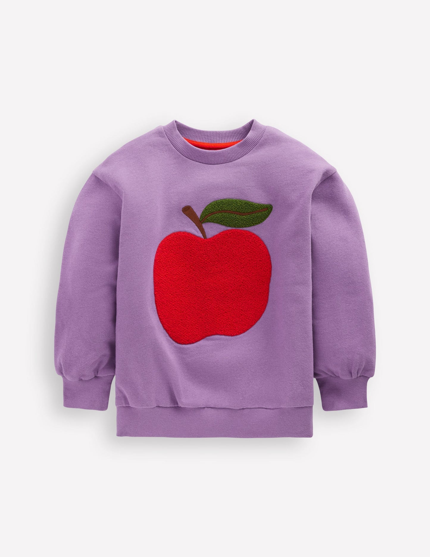 Boden Bobbie Appliqué Sweatshirt - Aster Purple Apple