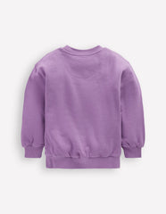 Boden Bobbie Appliqué Sweatshirt - Aster Purple Apple