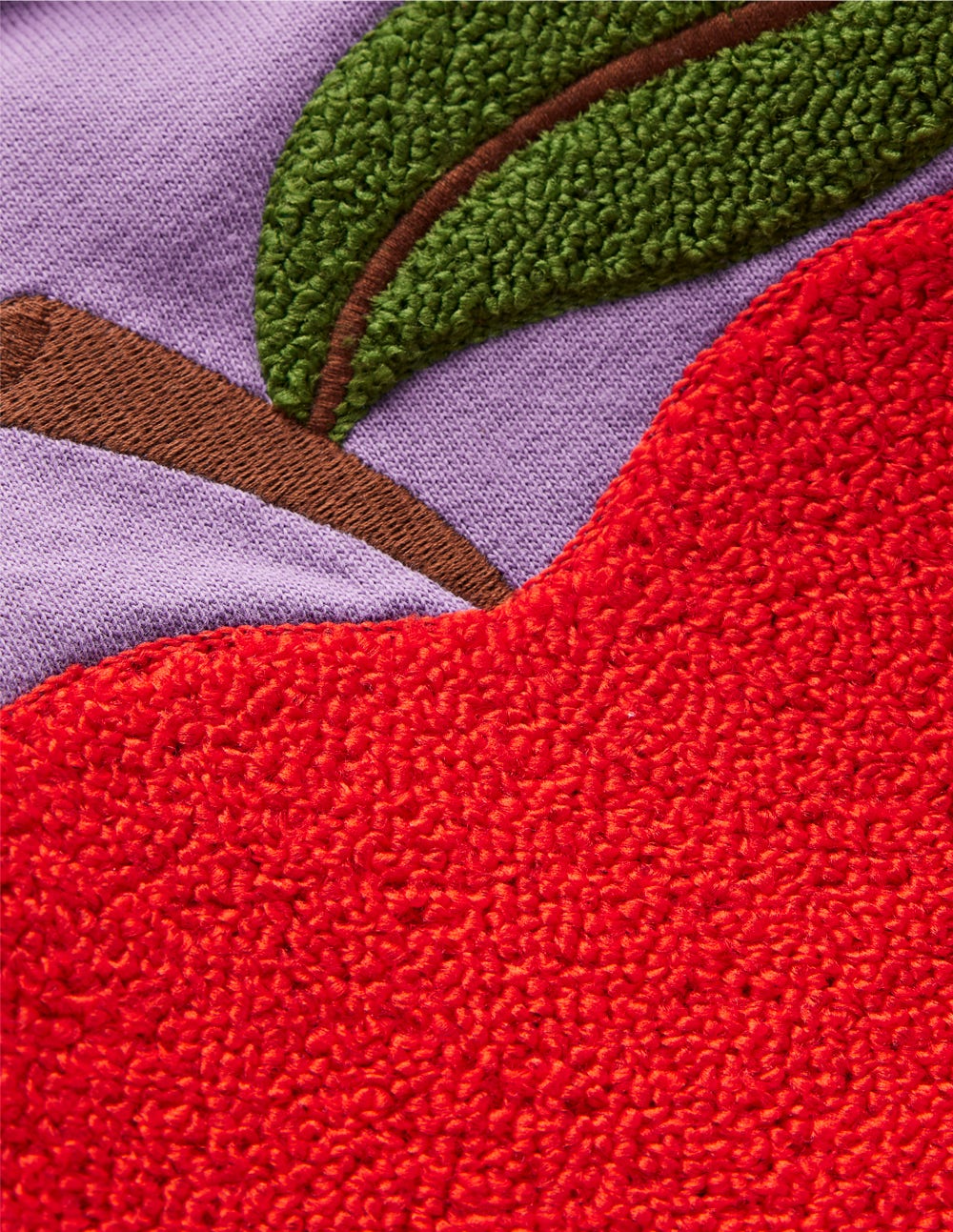 Boden Bobbie Appliqué Sweatshirt - Aster Purple Apple