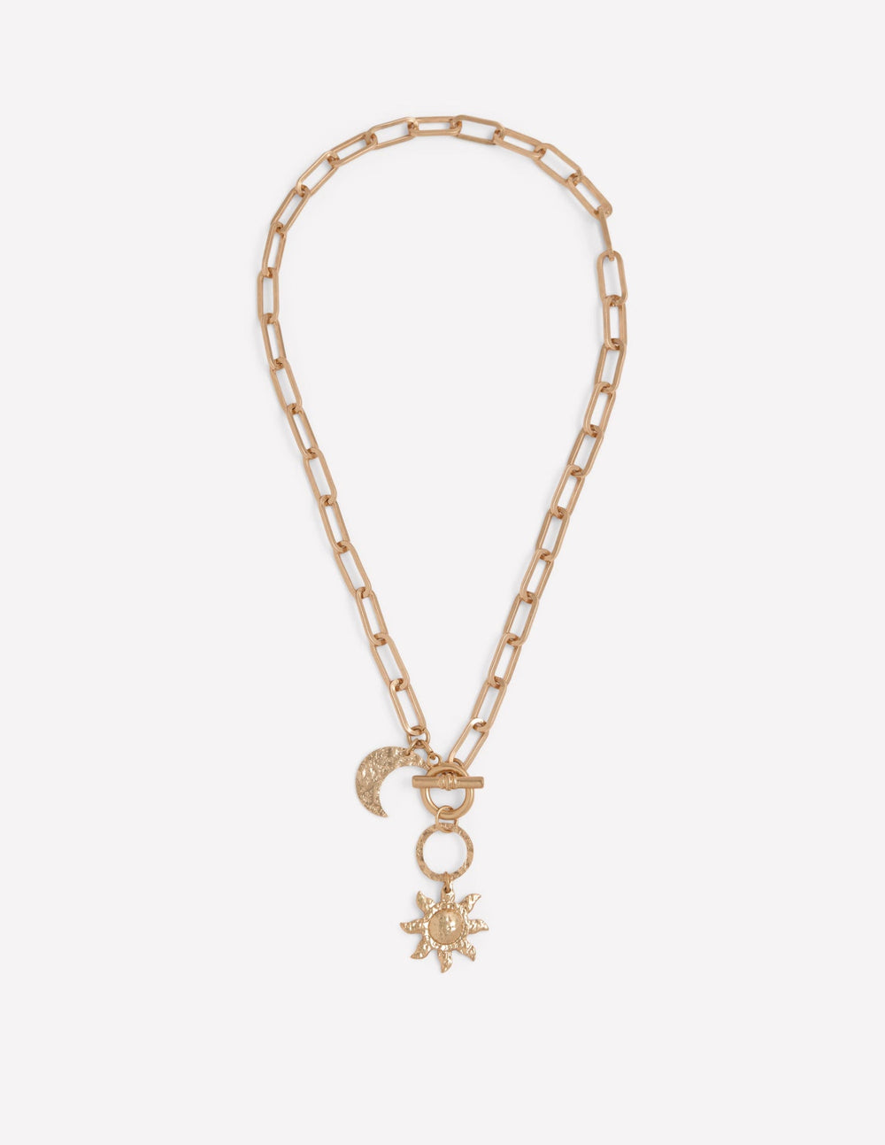 Boden Hammered Motif Necklace - Gold