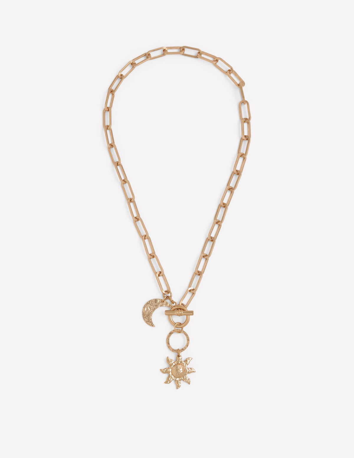 Boden Hammered Motif Necklace - Gold