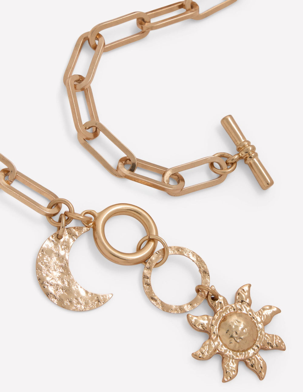 Boden Hammered Motif Necklace - Gold