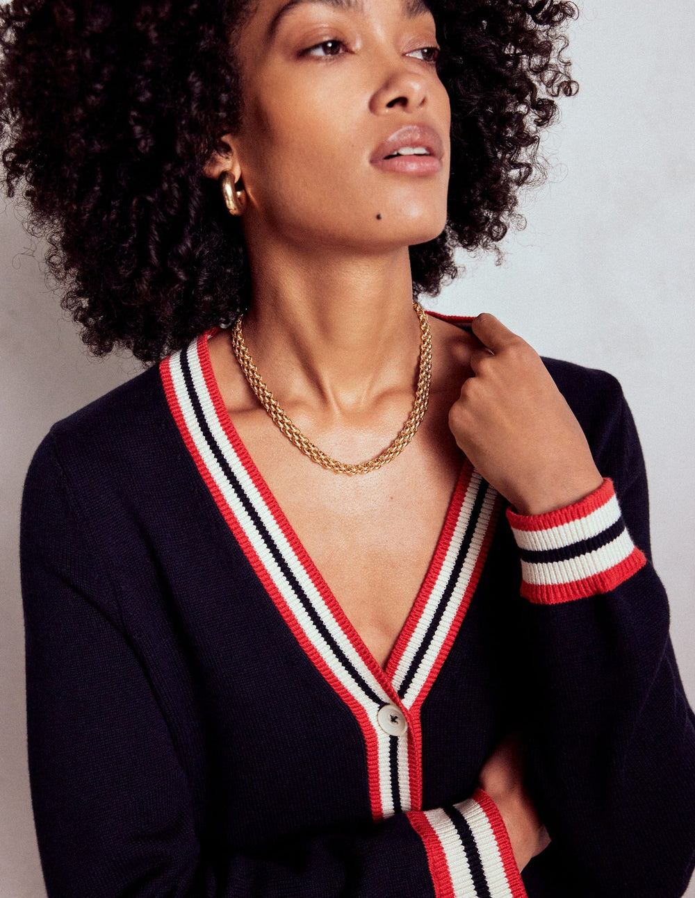 Boden Woven Gold Chain Necklace - Gold
