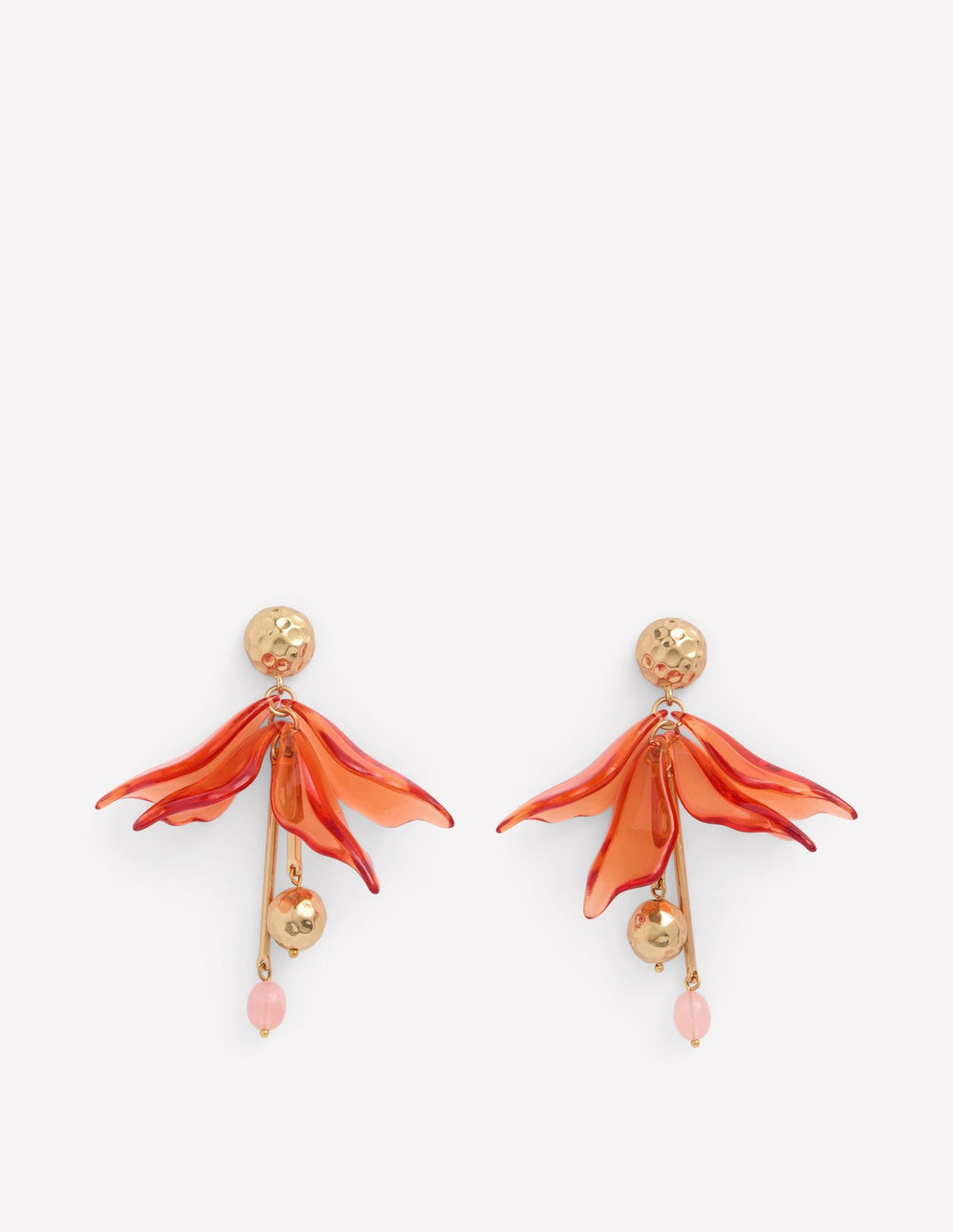 Boden Flower Resin Earrings - Orange