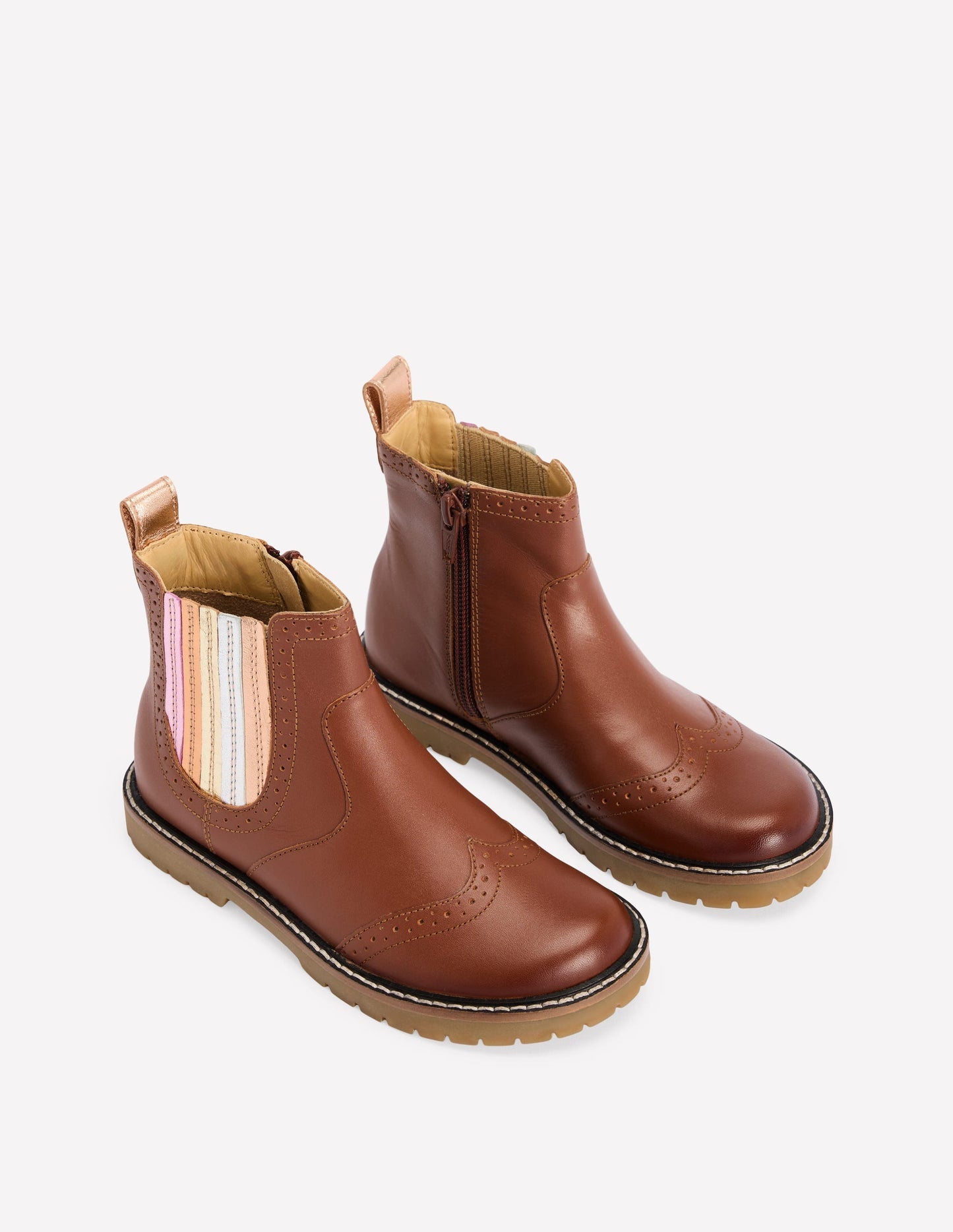 Boden Leather Chelsea Boots - Metallic Tan