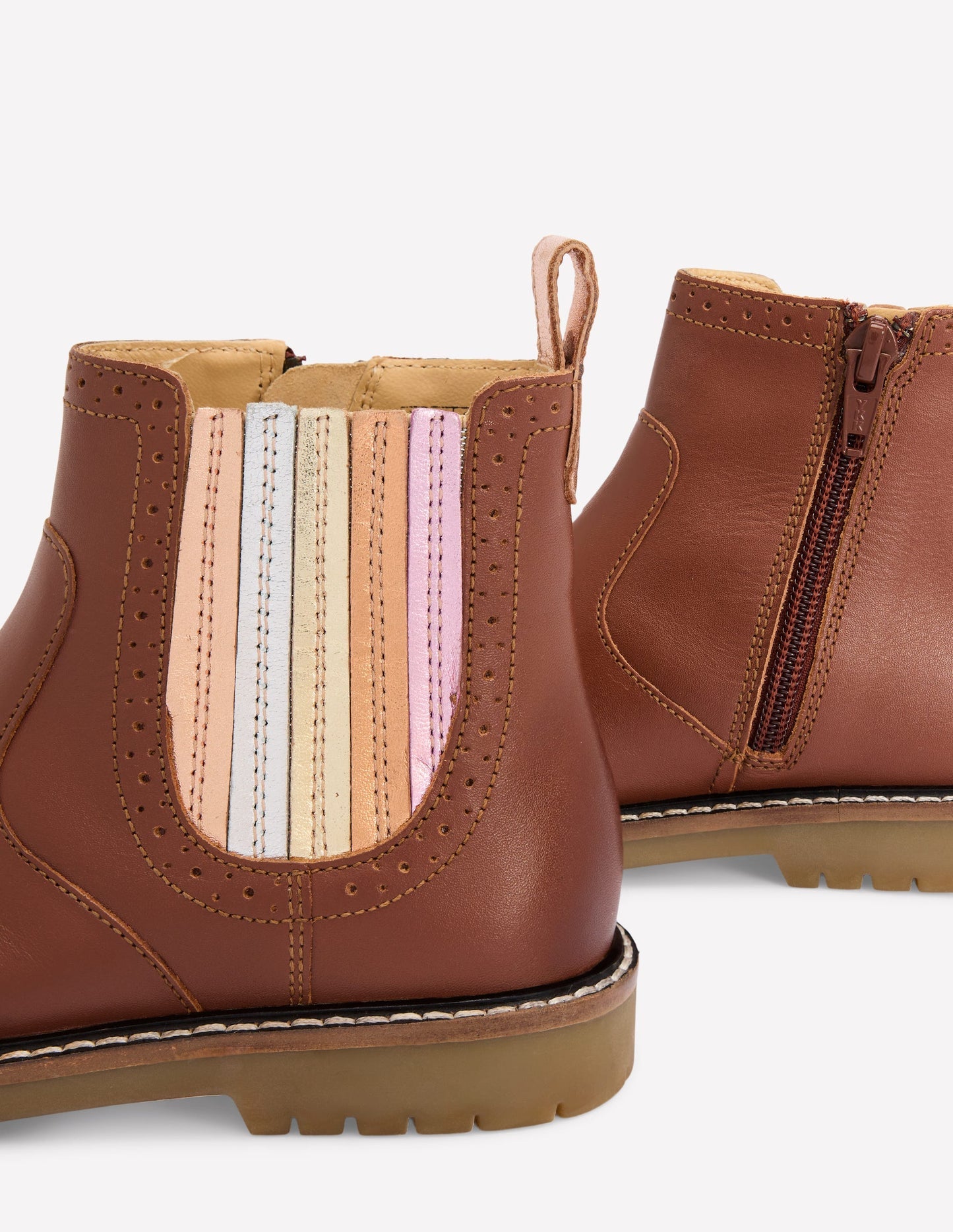 Boden Leather Chelsea Boots - Metallic Tan