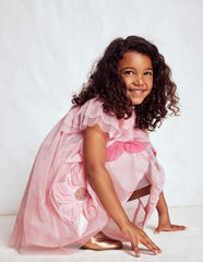 Boden Appliqué Tulle Dress - Chalk Pink Flower
