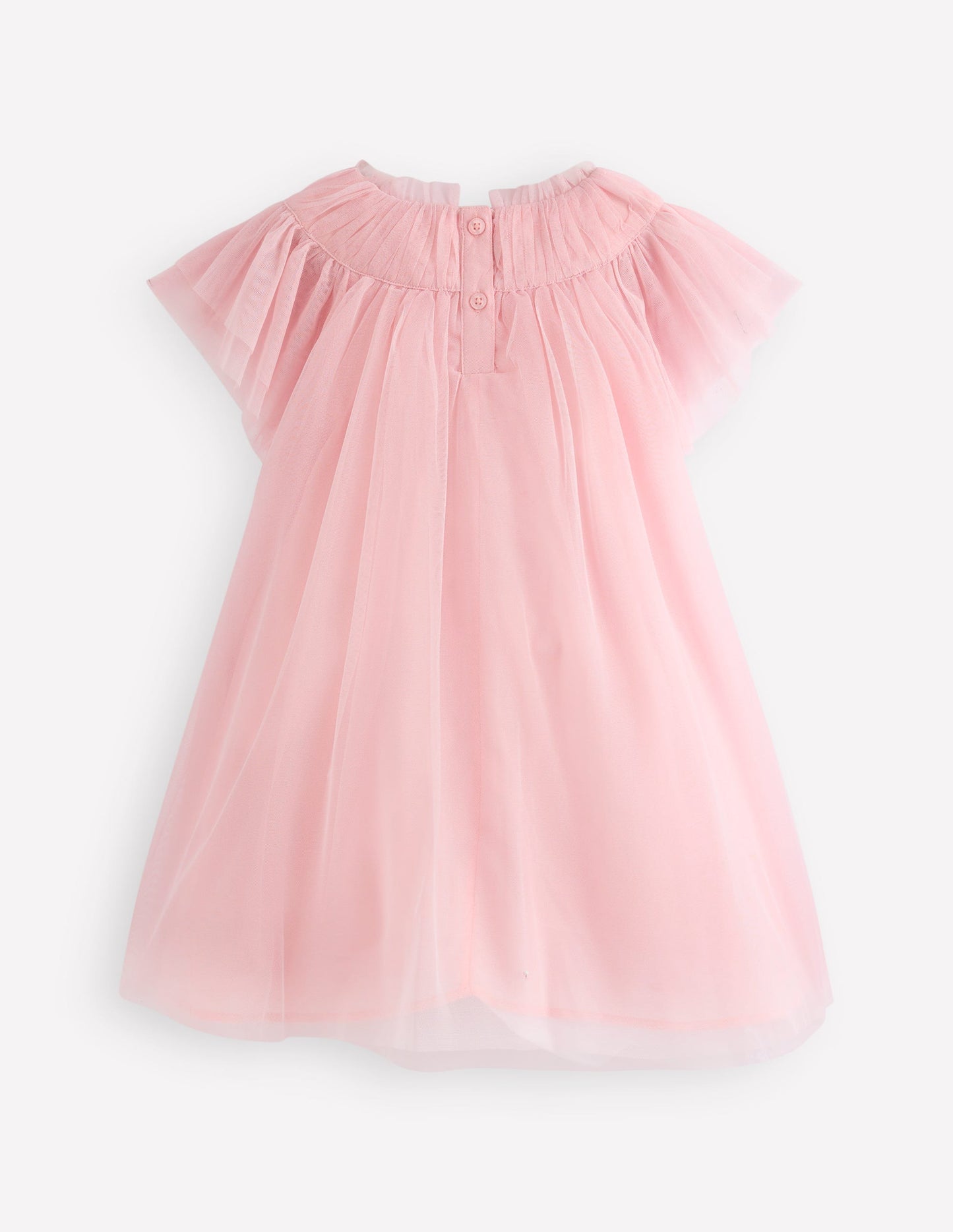 Boden Appliqué Tulle Dress - Chalk Pink Flower