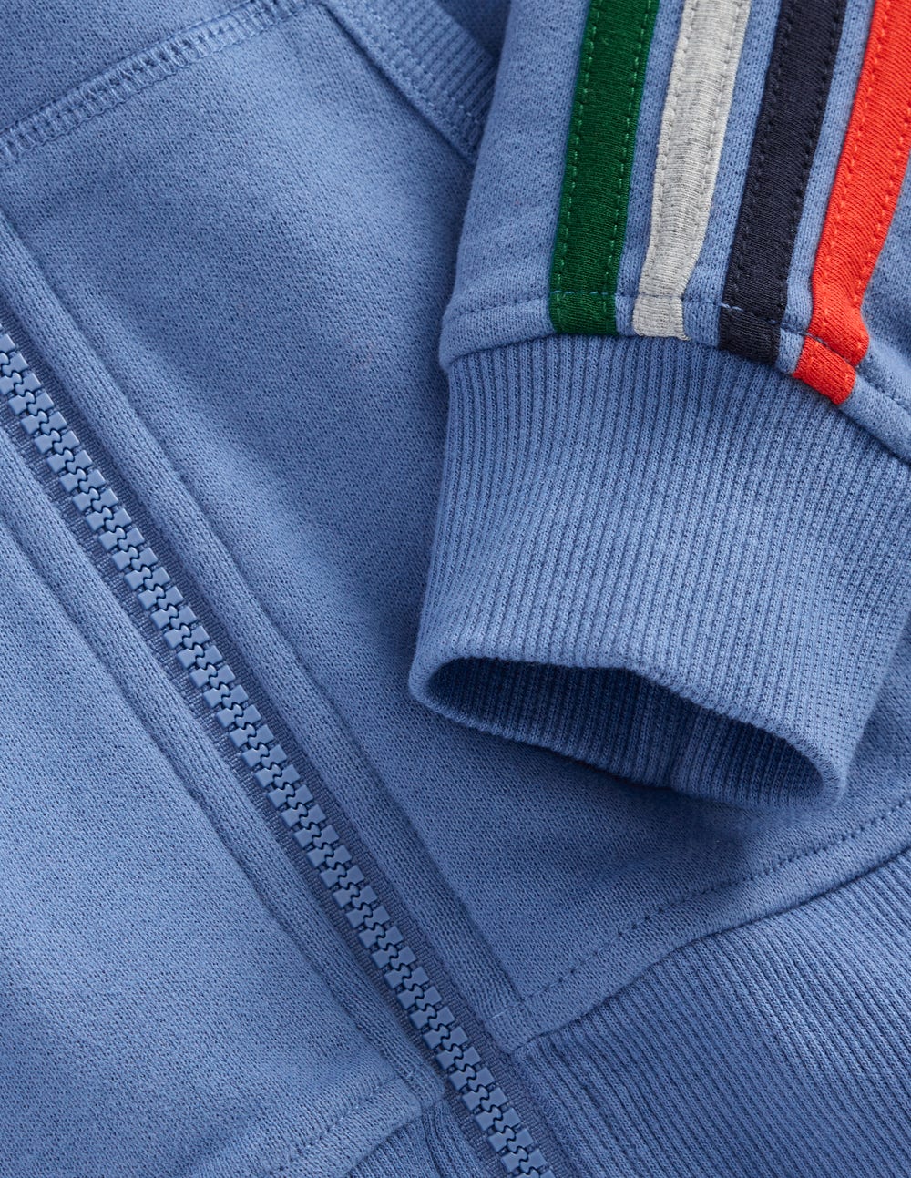 Boden Rainbow Zip - up Hoody - Blue River