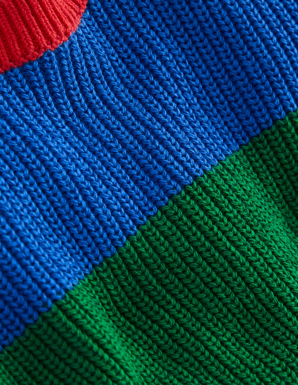 Boden Everyday Cotton Sweater - Kingfisher Blue/Rich Emerald