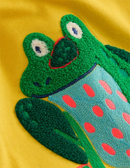Boden Short Sleeve Bouclé T-shirt - Pineapple Yellow Frog