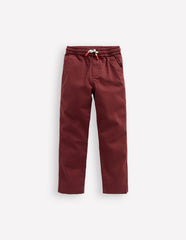 Boden Slim Pull On Trousers - Chestnut