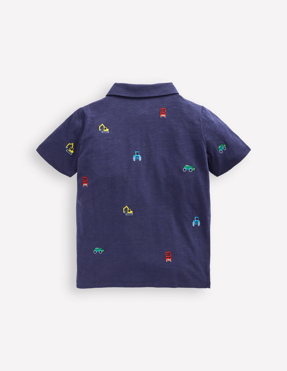 Boden Embroidered Slub Polo Shirt - College Navy Transport
