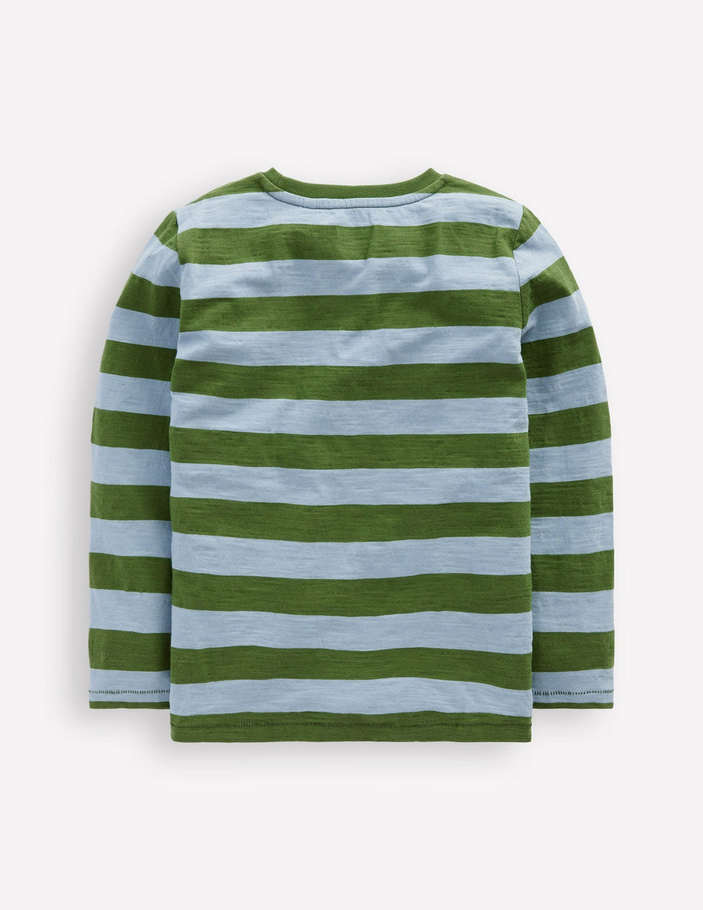 Boden Everyday Long Sleeve T-shirt - Glacier Blue/ Broccoli Green