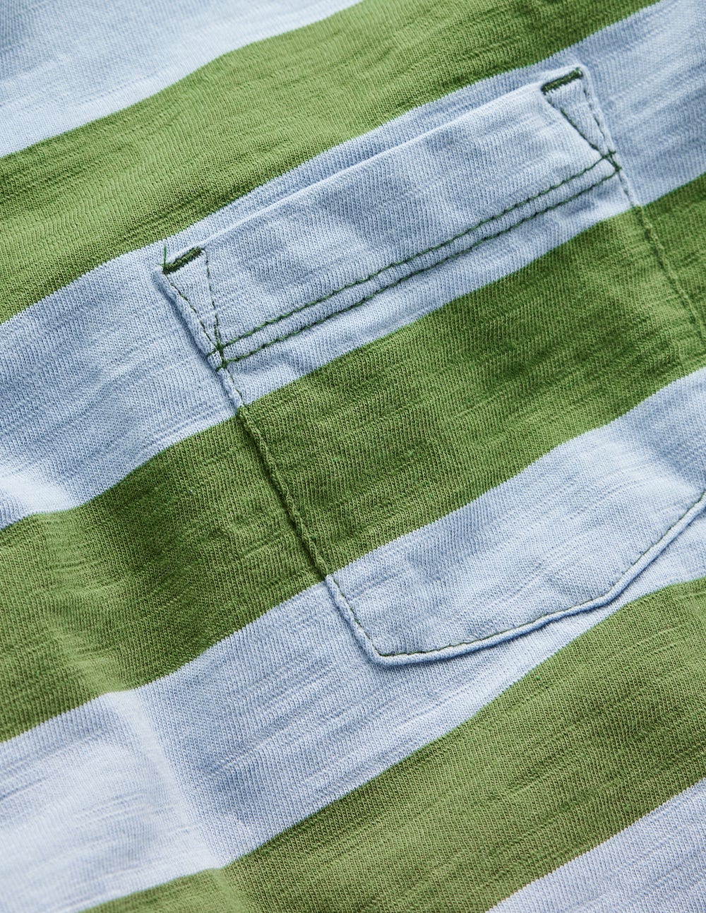 Boden Everyday Long Sleeve T-shirt - Glacier Blue/ Broccoli Green