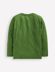 Boden Everyday Long Sleeve T-shirt - Broccoli Green