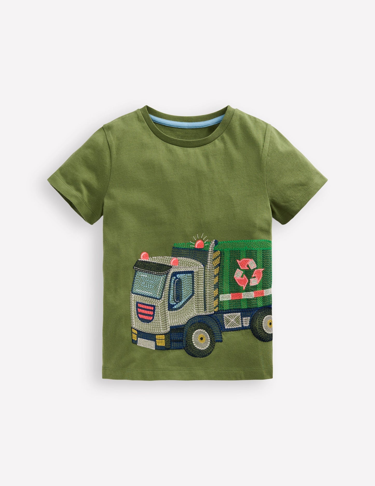 Boden Superstitch T-shirt - Safari Green Recycling Truck