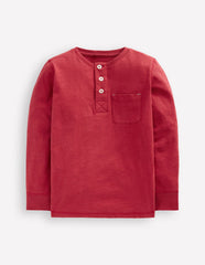 Boden Everyday Henley T-shirt - Pomegranate red