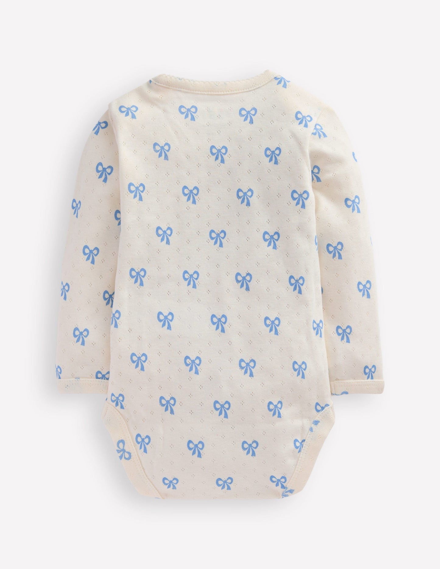Boden 3 Pack Pointelle Bodies - Soft Ivory Tiny Bows