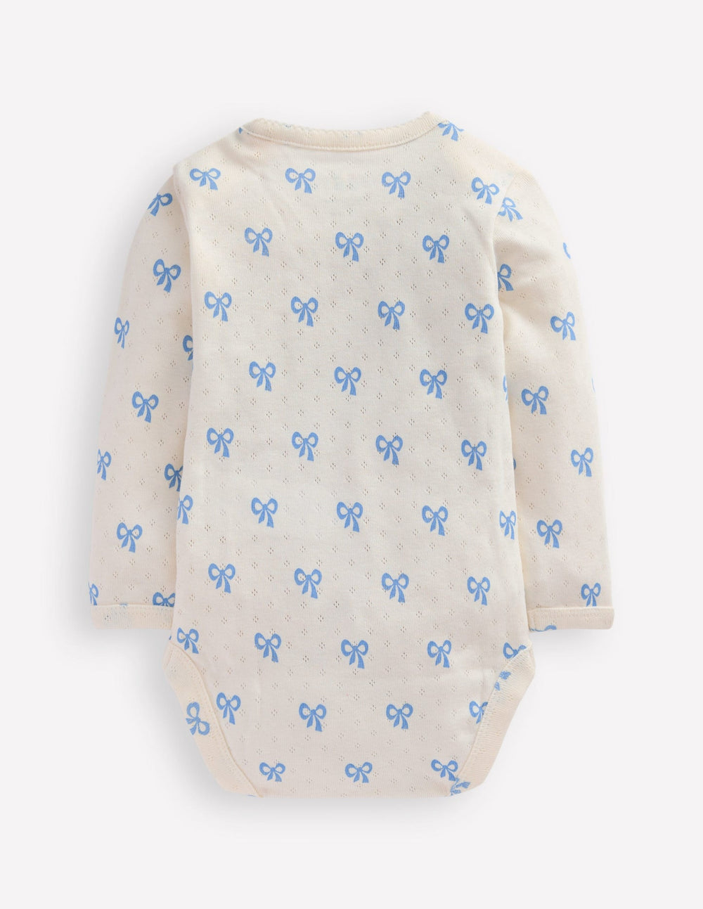 Boden 3 Pack Pointelle Bodies - Soft Ivory Tiny Bows