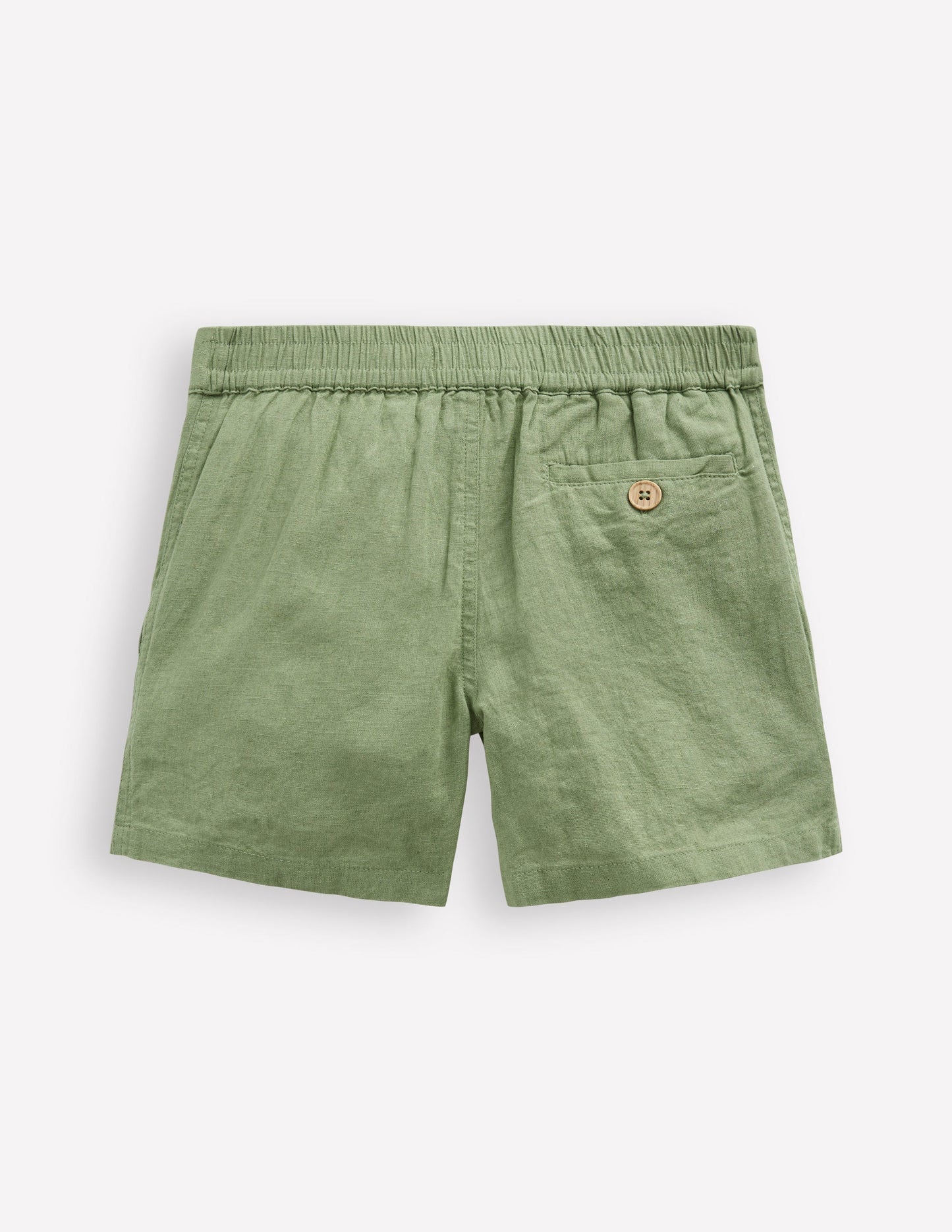 Boden Cotton Linen Shorts - Newt Green