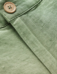 Boden Cotton Linen Shorts - Newt Green