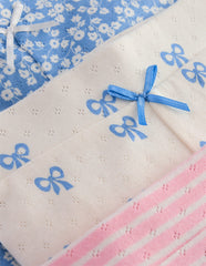 Boden 3 Pack Pointelle Leggings - Ditsy / Bows