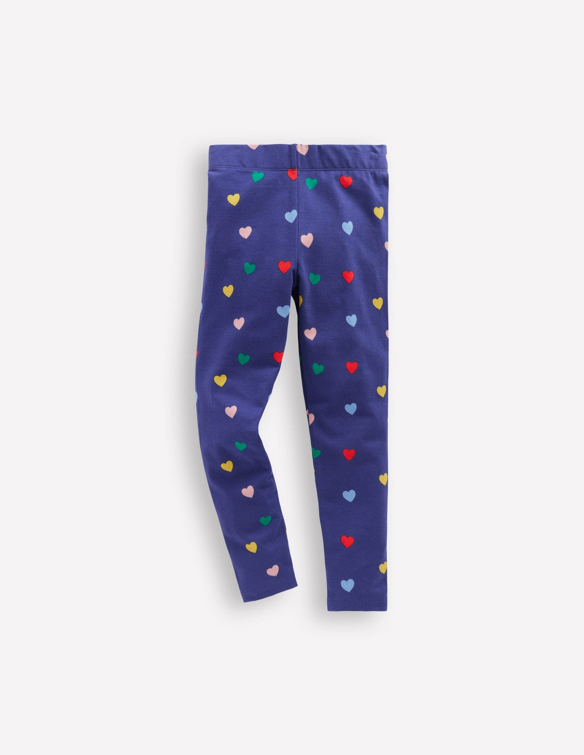 Boden Fun Leggings - Starboard Blue Multi Hearts