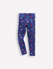 Boden Fun Leggings - Starboard Blue Multi Hearts