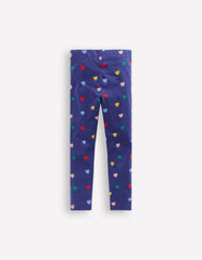 Boden Fun Leggings - Starboard Blue Multi Hearts