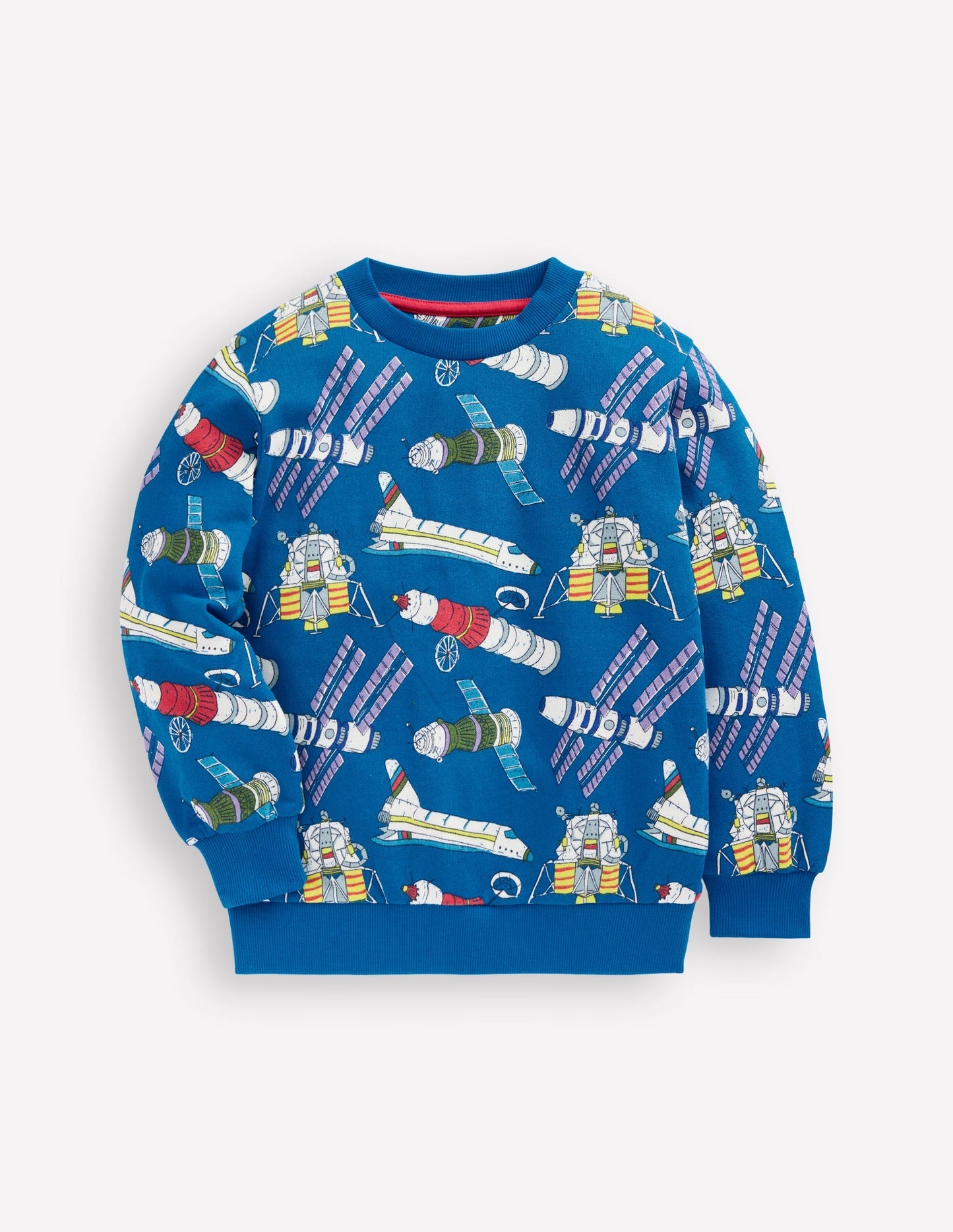Boden Everyday Printed Sweatshirt - Kingfisher Blue Satellites