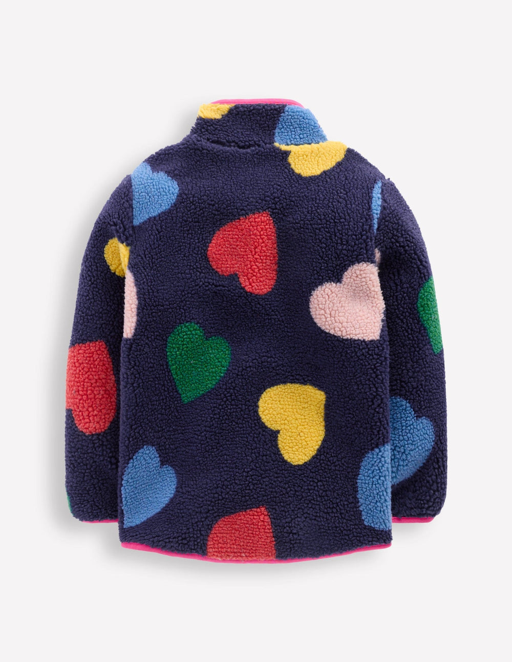 Boden Eden Borg Zip - Through Jacket - Starboard Blue Multi Hearts