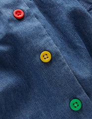 Boden Button - through Mini Skirt - Denim