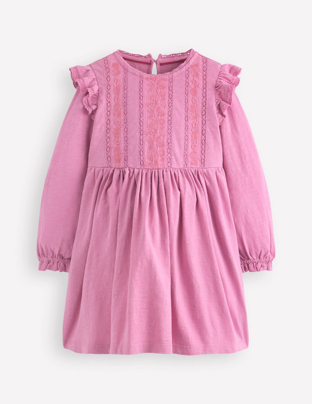 Boden Lace Trim Jersey Dress - Formica Pink