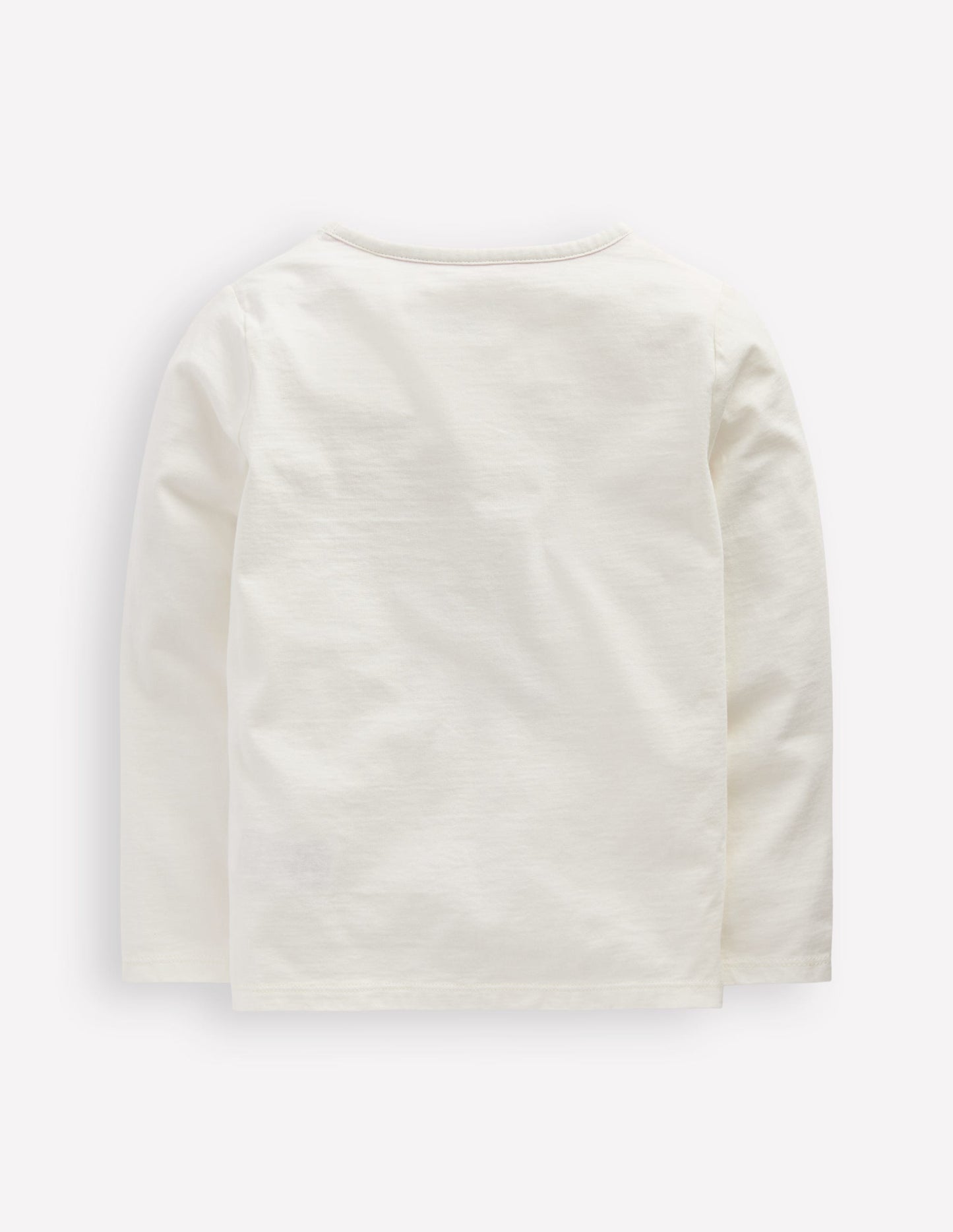 Boden Long Sleeve Bouclé T-shirt - Soft Ivory Dog
