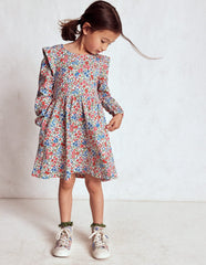 Boden Posie Long Sleeve Jersey Dress - Rose Pink Flowerbed
