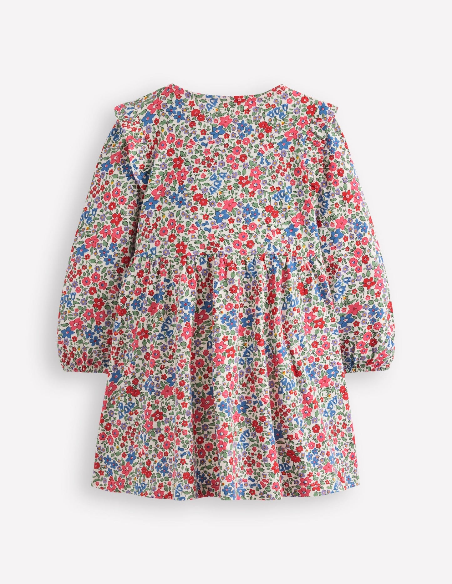 Boden Posie Long Sleeve Jersey Dress - Rose Pink Flowerbed