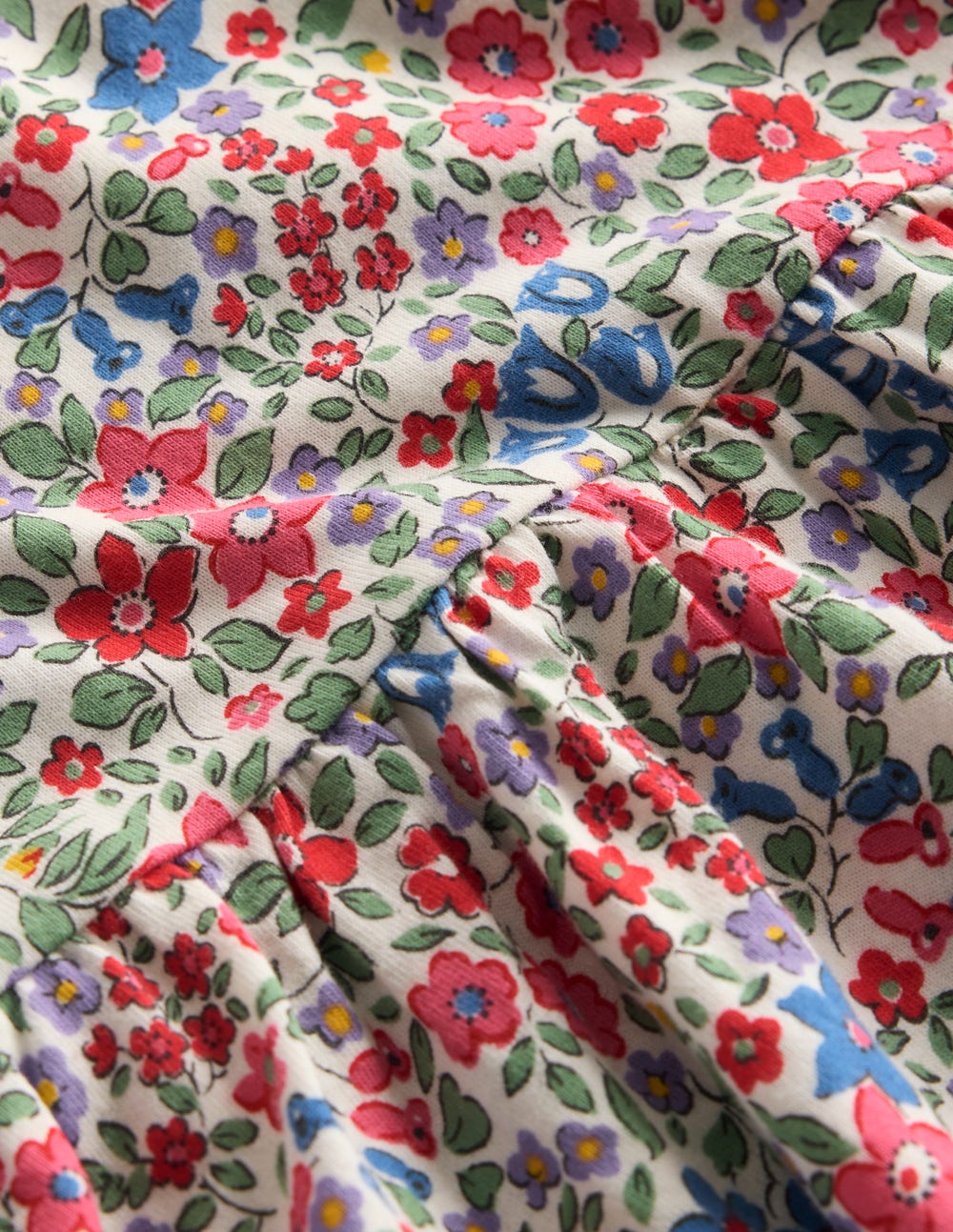 Boden Posie Long Sleeve Jersey Dress - Rose Pink Flowerbed