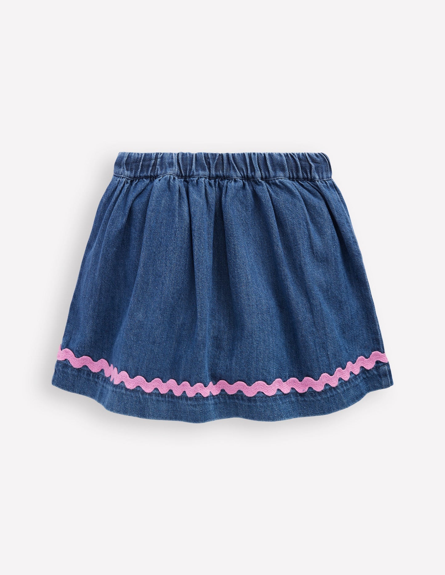 Boden Ric Rac Skirt - Mid Vintage Denim