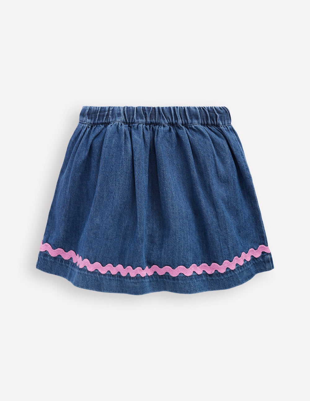 Boden Ric Rac Skirt - Mid Vintage Denim