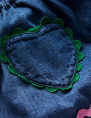 Boden Ric Rac Skirt - Mid Vintage Denim